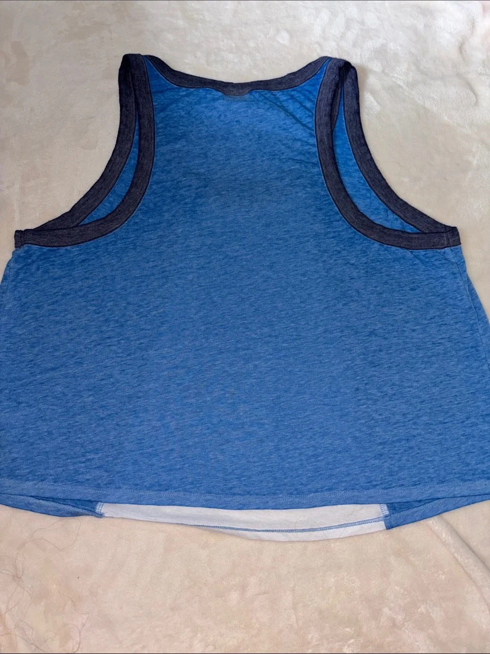 Mossimo Supply Co. Blue Colorblock Scoop Tank SZ L - Picture 5 of 7